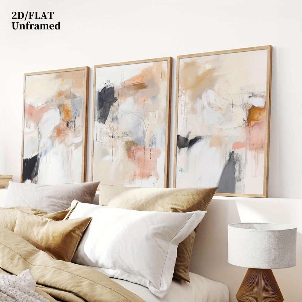 Photography Geometry - Set di 3 Quadri Senza Cornice,