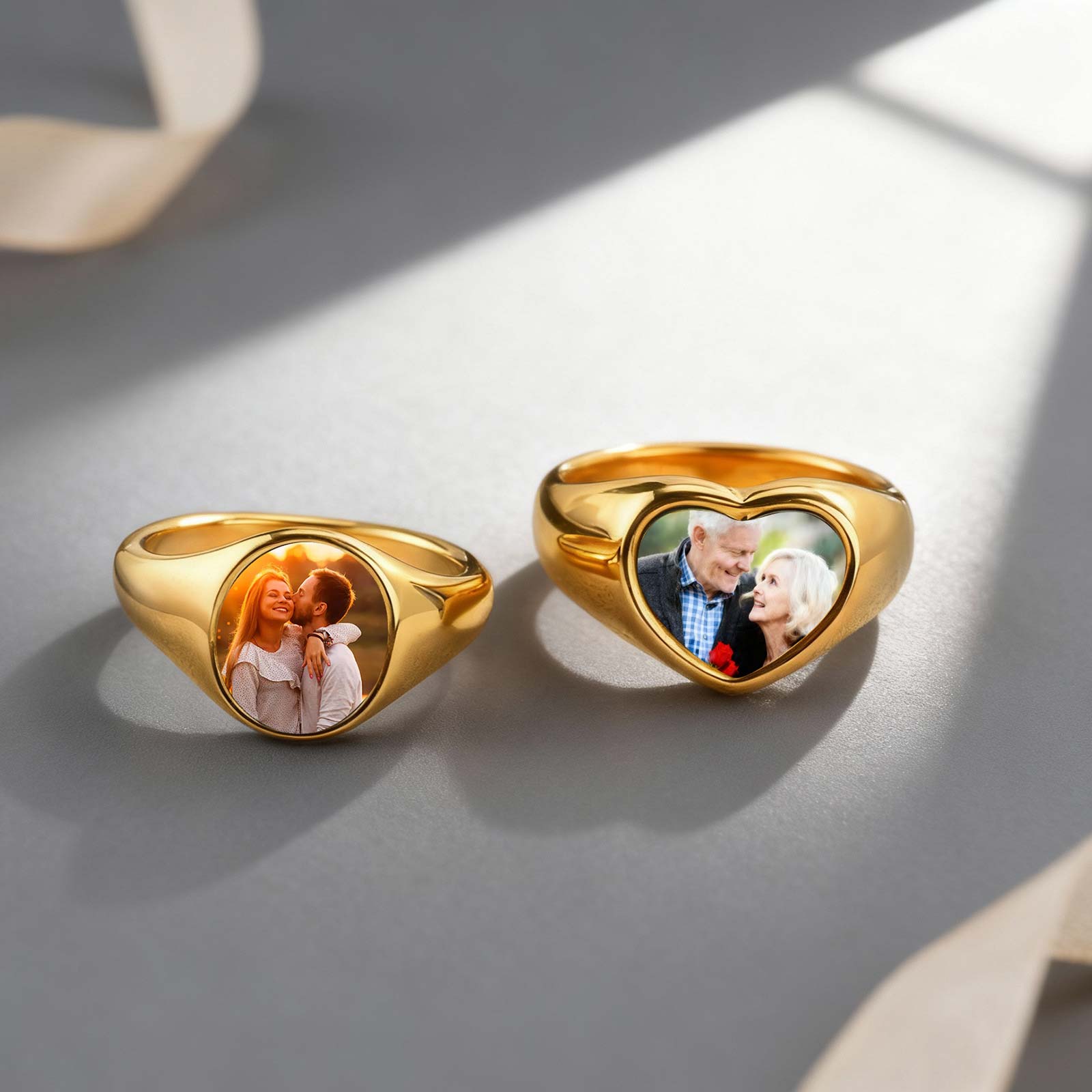 Photographic Memory - Anello con sigillo con foto personalizzato