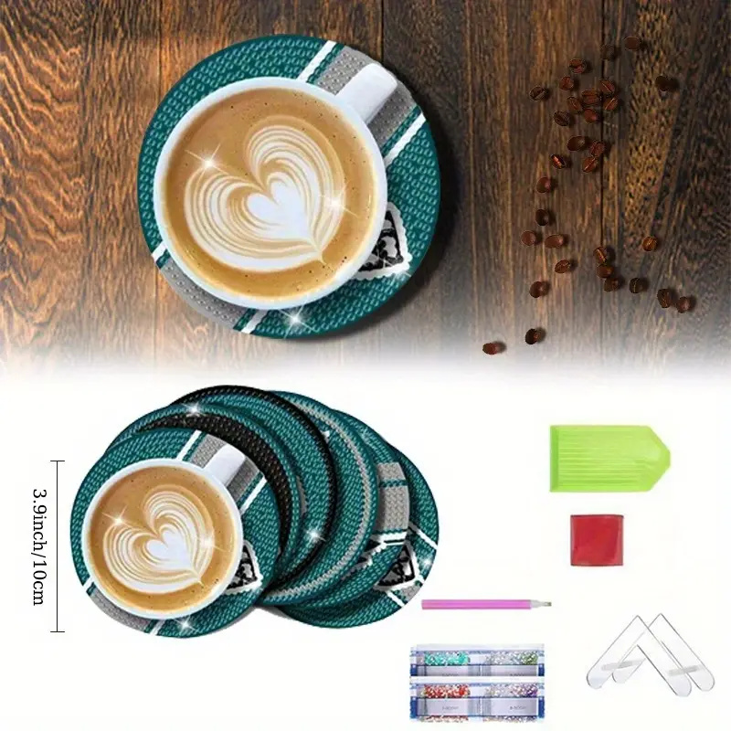 Photography Geometry - Set di 6 sottobicchieri fai-da-te per