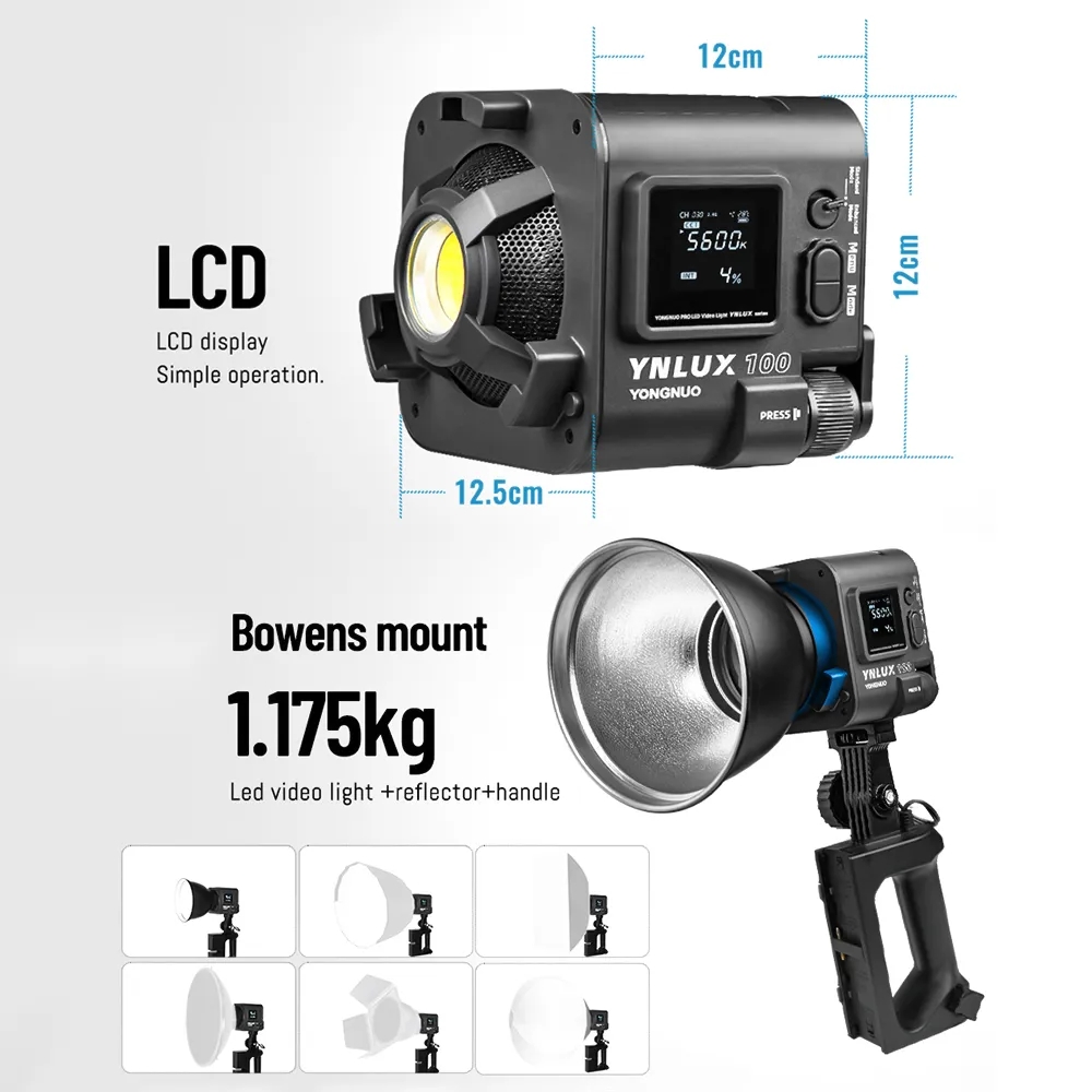 YONGNUO YNLUX100 100W 3200K-56 - Photography Videos Free recensione e prezzo