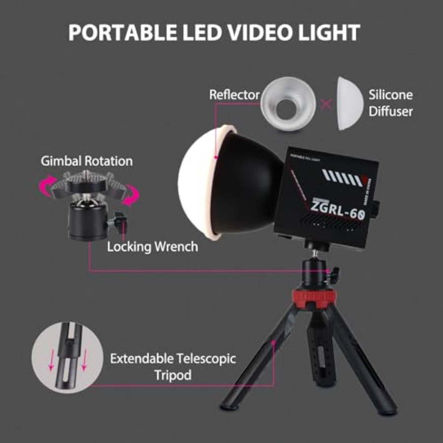 Luce video LED COB da 60W port - Photography Videos Free recensione e prezzo